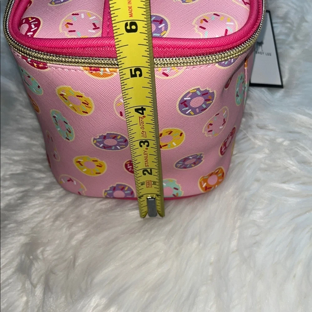 🆕Danny Lee Donuts Design Zippered Makeup Organizing Case Pink Travel Makeup Bag